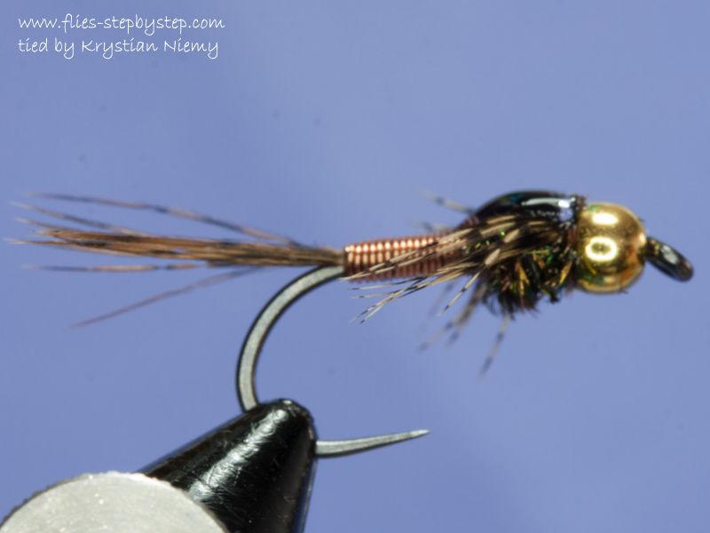 Copper John nymph How to tie fly, Fly tying Step by Step Patterns